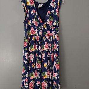 Size 1X Modcloth/Yellow Star Knit Floral Dress